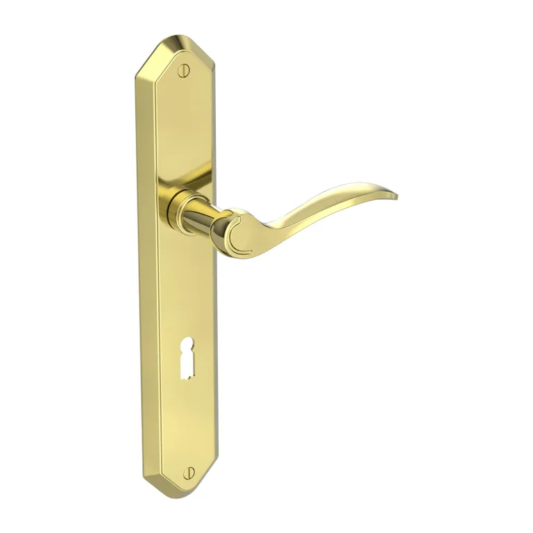 GRIFFWERK Türgriff Langschild Amadeus Messing-Optik 2