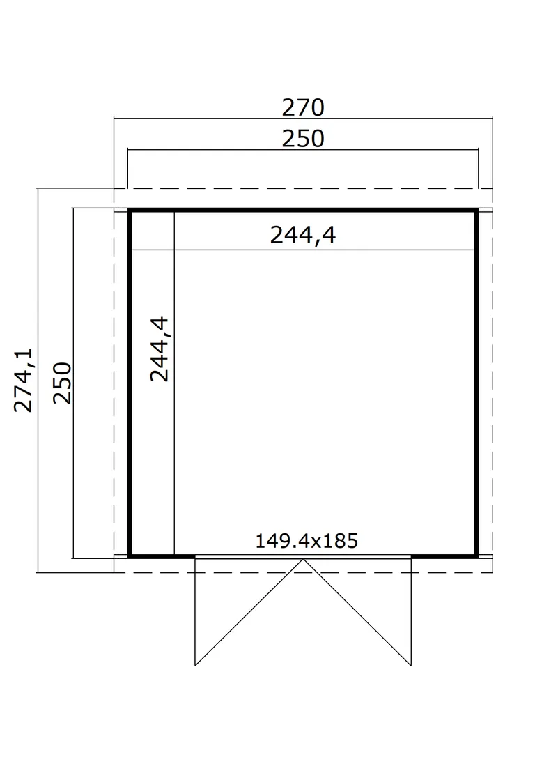 Lasita Maja Gerätehaus Kibo 3 2