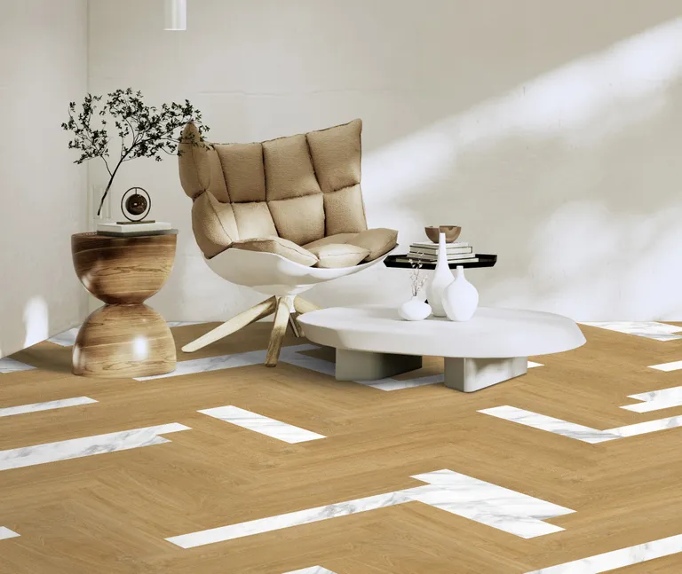 Gerflor Klebe-Vinylboden, Senso Unik, Fischgräte, Soleiado 7