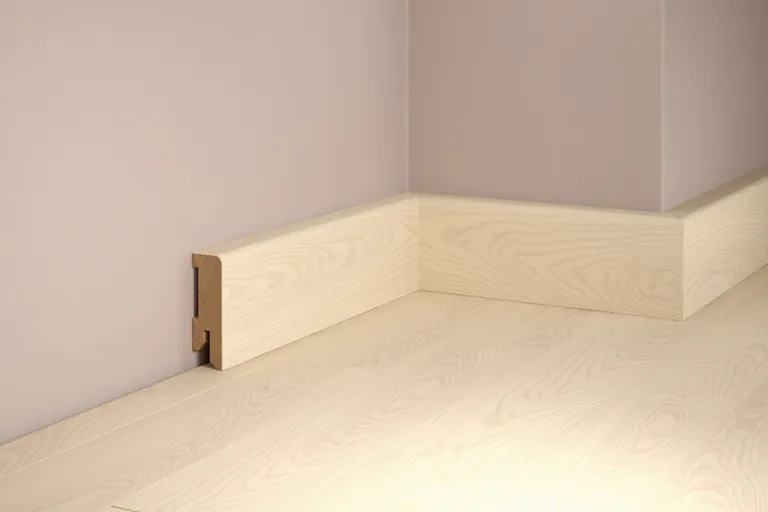 tilo Massivholz-Sockelleiste Esche Weiß geschliffen versiegelt 0