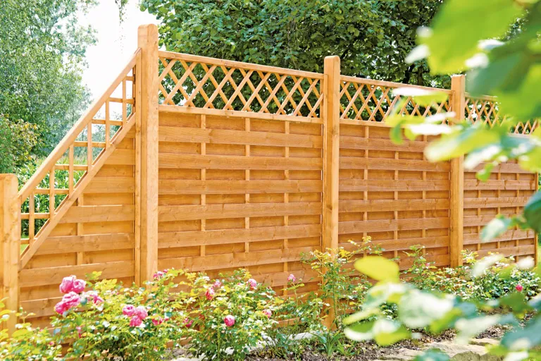 TETZNER & JENTZSCH Sichtschutzzaun Sunline-Serie Komplettset 4