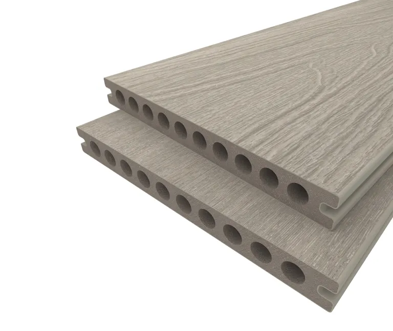 HORI Terrassendiele WPC Hohlkammer Wood Feeling Co-Extrudiert 22,5x210mm hellgrau 0