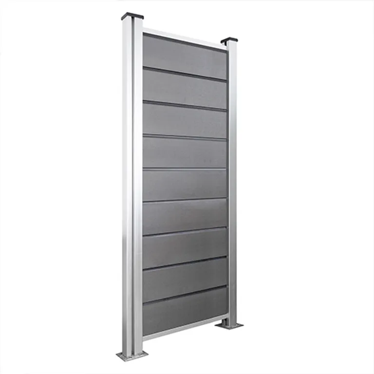 HORI Design WPC Sichtschutzzaun Stecksystem Zaun Schmal Anbauset 1