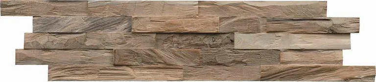 INDO Echtholz Wandverkleidung 3D Holzverblender Teak Diamond Ancient Grey 3
