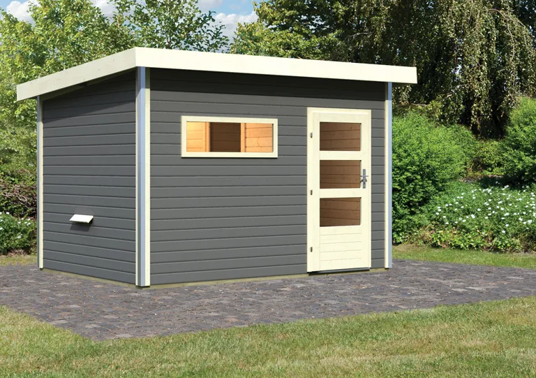 Karibu Sauna-Haus Komplettset Svaneke 1 Türe Modern 38 mm 1