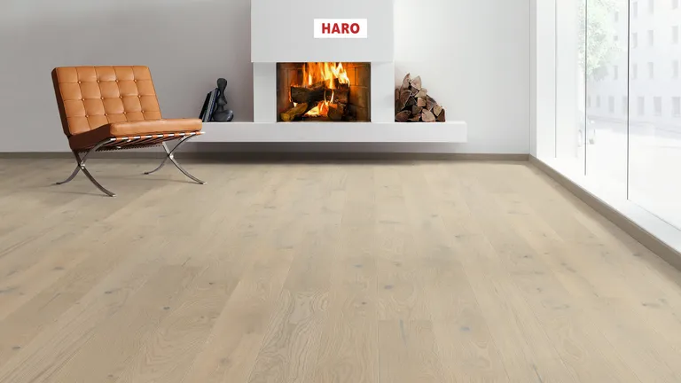 HARO Parkett 2500 Eiche Universal sandgrau strukturiert Landhausdiele 2. Wahl 2