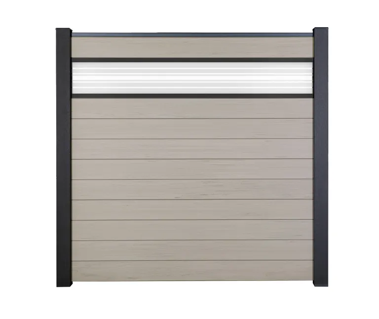 GroJa WPC/BPC Solid Sichtschutzzaun Stecksystem mit WPC/BPC Pfosten Komplettset 1