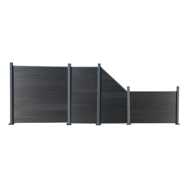 HORI WPC Sichtschutzzaun Stecksystem Safety Schutzummantelung Schmal Anbauset 2