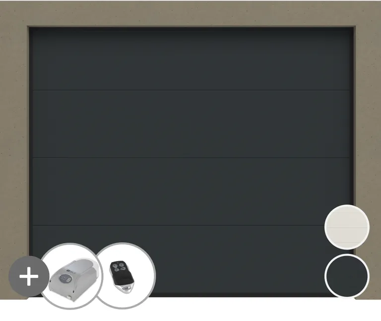 HORI Garagentor PRO L-Sicke glatt Sektionaltor Komplettset 0