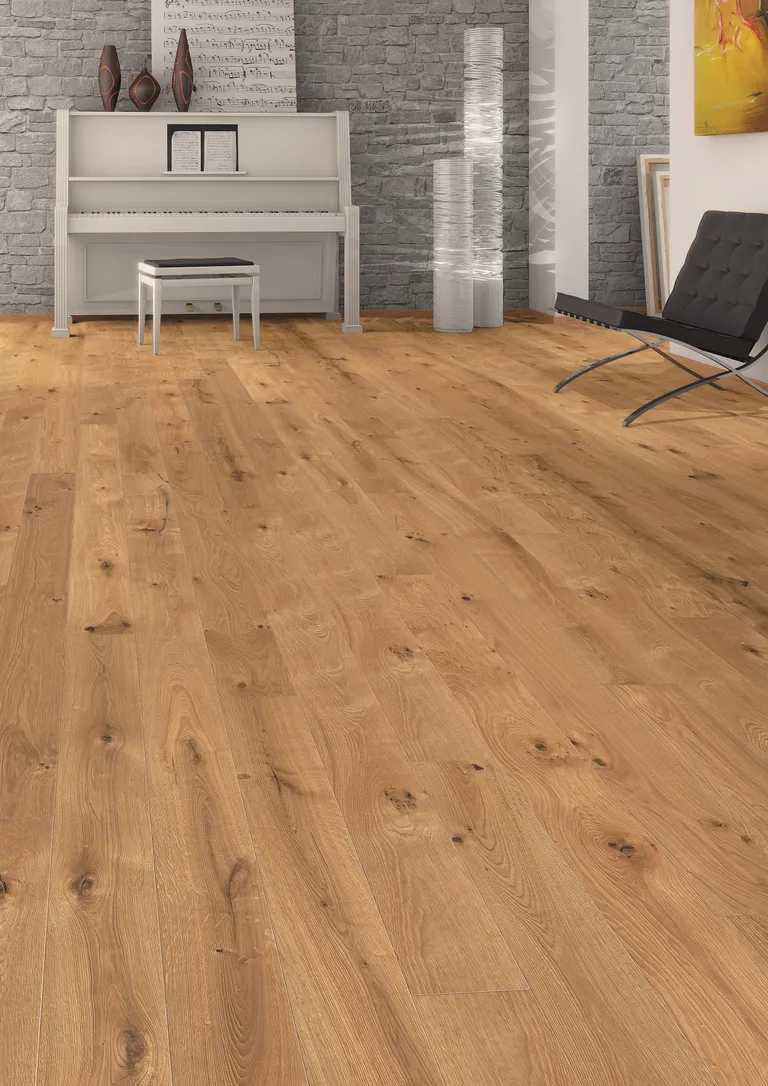 HORI Quick Parkett 400 Eiche Forum stark strukturiert Landhausdiele naturaLin plus 2