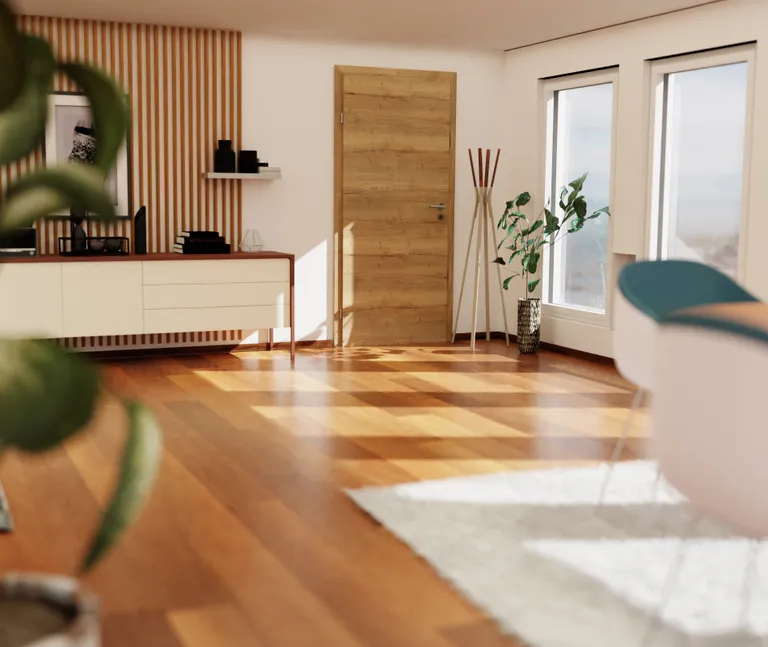 HORI Zimmertür CPL Eiche Modern quer Vollspan Designkante 5