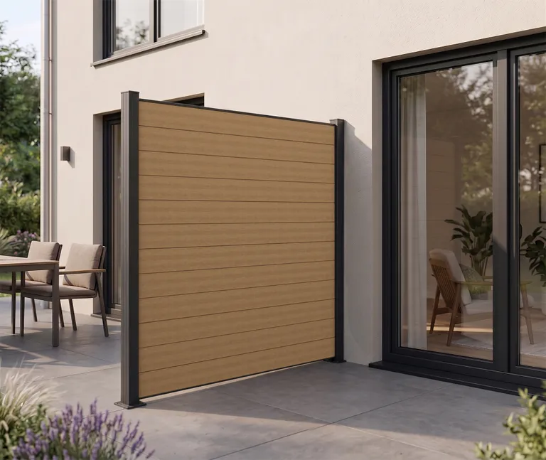 NewTechWood WPC Sichtschutzzaun Stecksystem Portland 6