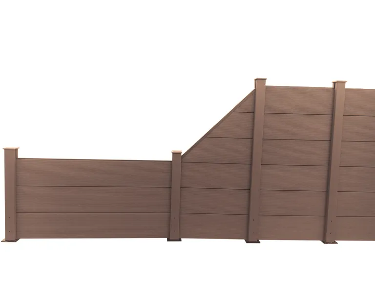 HORI WPC Sichtschutzzaun Stecksystem geriffelt / glatt XXL 6