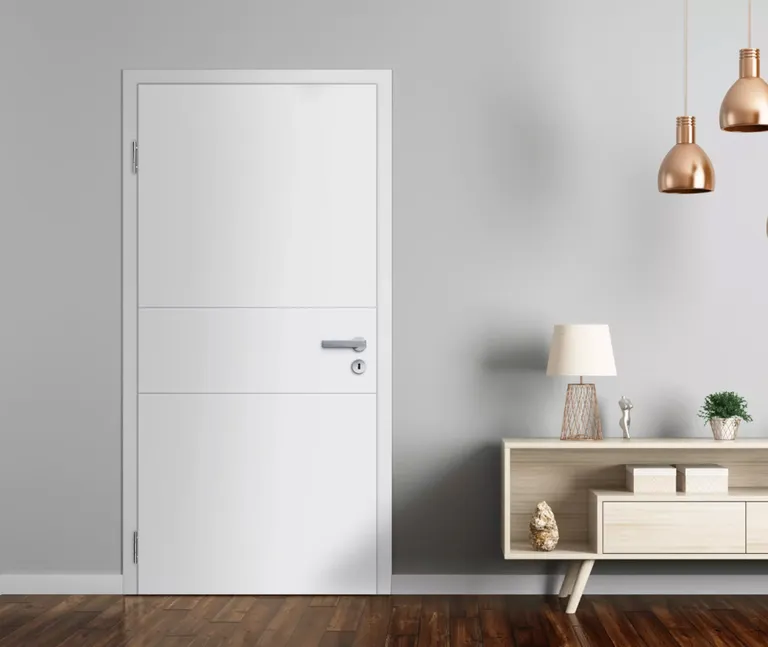 HORI Schallschutz Wohnungseingangstür Vigo Signalweiß RAL9003 SK2 Designkante Vollspan 1