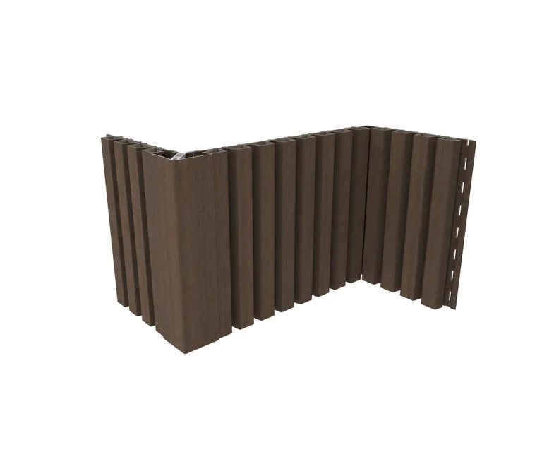 NewTechWood WPC Fassadenprofil Castellatio PRO35 33 x 215 mm Ipe 3