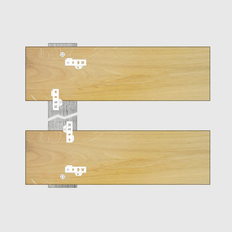 HORI Terrassenverbinder Universal 4,2x17 mm Edelstahl rostfrei schwarz 6