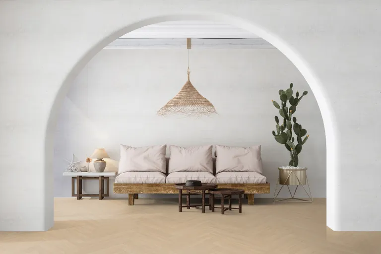 Gerflor Klebe-Vinylboden massiv Virtuo 55 Blomma Beige Fischgrät 0