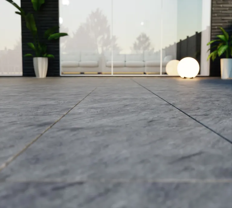 HORI Terrassenplatten Lavastone dunkelgrau 1