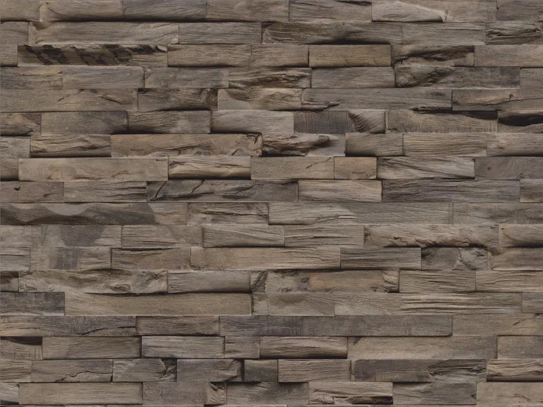 INDO Echtholz Wandverkleidung 3D Holzverblender Beachwood Coffee 2