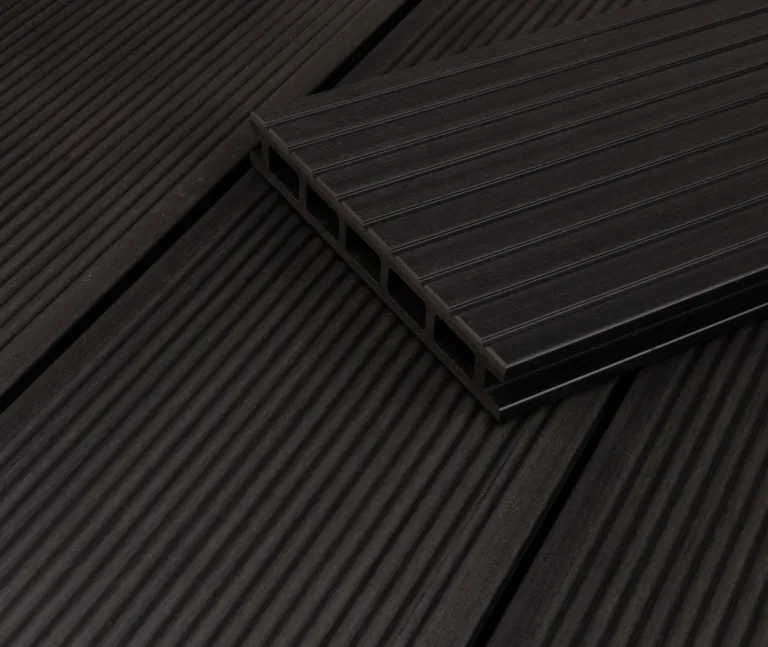 HORI Terrassendielen WPC Malta Hohlkammer anthrazit fein geriffelt / grob genutet 21 x 145 mm 1