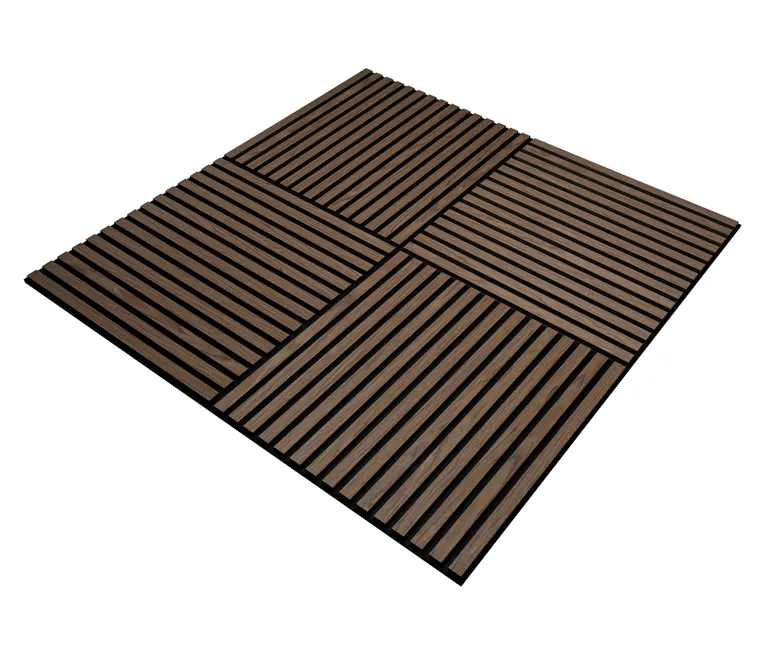 HORI WALL Akustik Dekor Wandpaneele Walnut rustic quadratisch 5