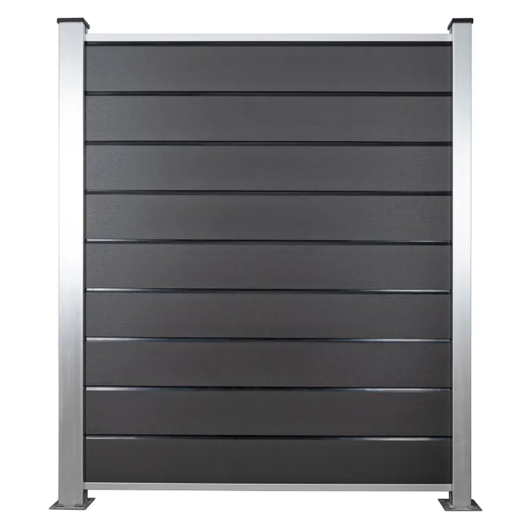 HORI Design WPC Sichtschutzzaun Stecksystem Zaun Komplettset 0