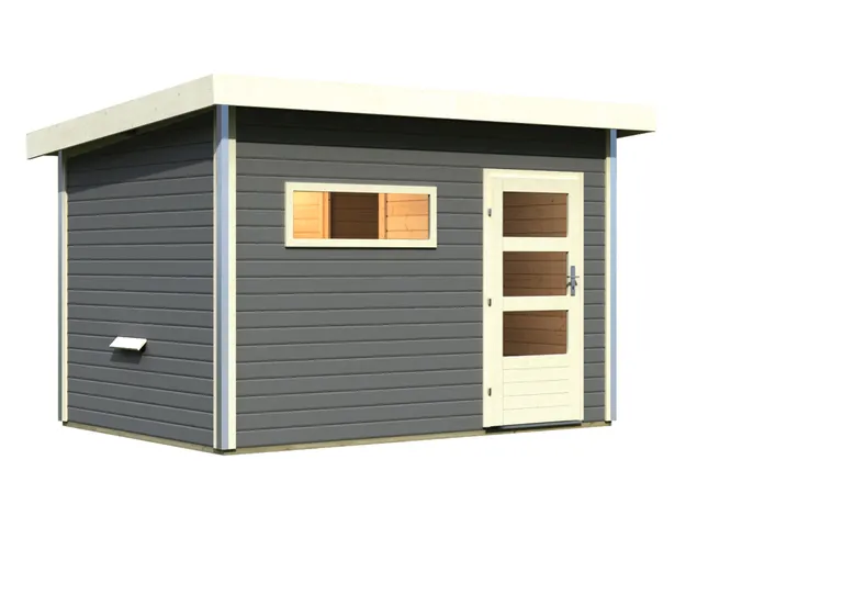 Karibu Sauna-Haus Komplettset Svaneke 1 Türe Modern 38 mm 2