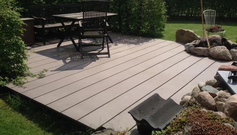 Megawood Terrassendielen Komplettset WPC Jumbo Premium massiv lavabraun 10