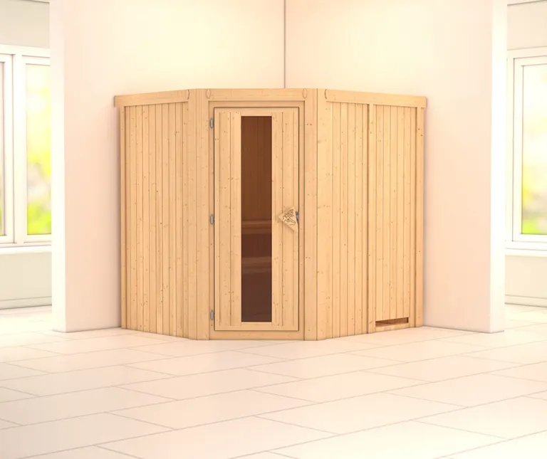 Karibu System-Sauna Siirin Eckeinstieg 68 mm 1