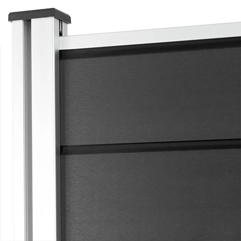 HORI Design WPC Sichtschutzzaun Stecksystem Zaun Komplettset 4
