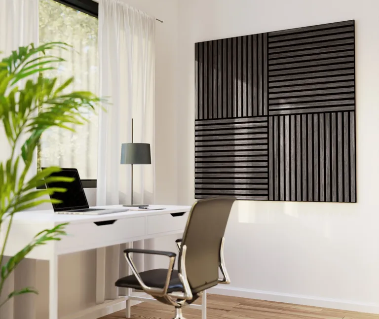 HORI WALL Akustik Dekor Wandpaneele Silver Oak quadratisch 1