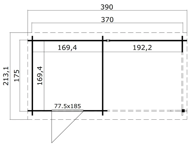 Lasita Maja Gerätehaus Jelle Plus 2