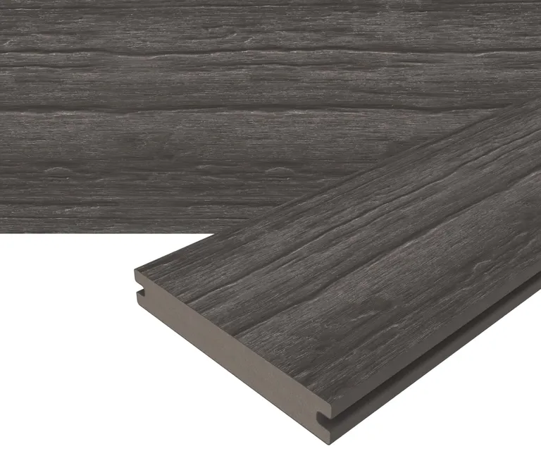 NewTechWood Terrassendielen WPC Massiv Deluxe Oldwood Silver Gray Holzstruktur gebürstet / glatt gebürstet Co-Extrudiert 22,5 x 138 mm 3