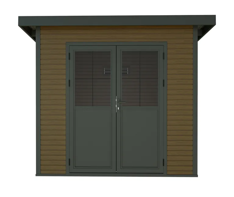 HORI WPC Gartenhaus Rhombus-Optik Braun/Grau 4
