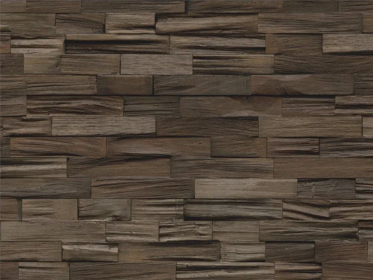 INDO Echtholz Wandverkleidung 3D Holzverblender Axewood Charred 2