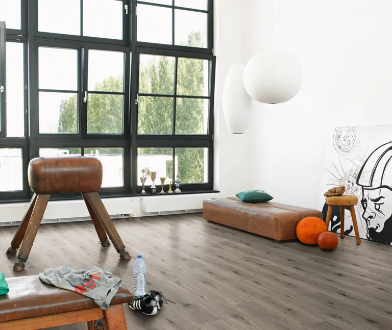 PARADOR Klick-Vinylboden SPC Trendtime 8 Eiche Imperial lichtgrau Authentische Struktur Landhausdiele 0
