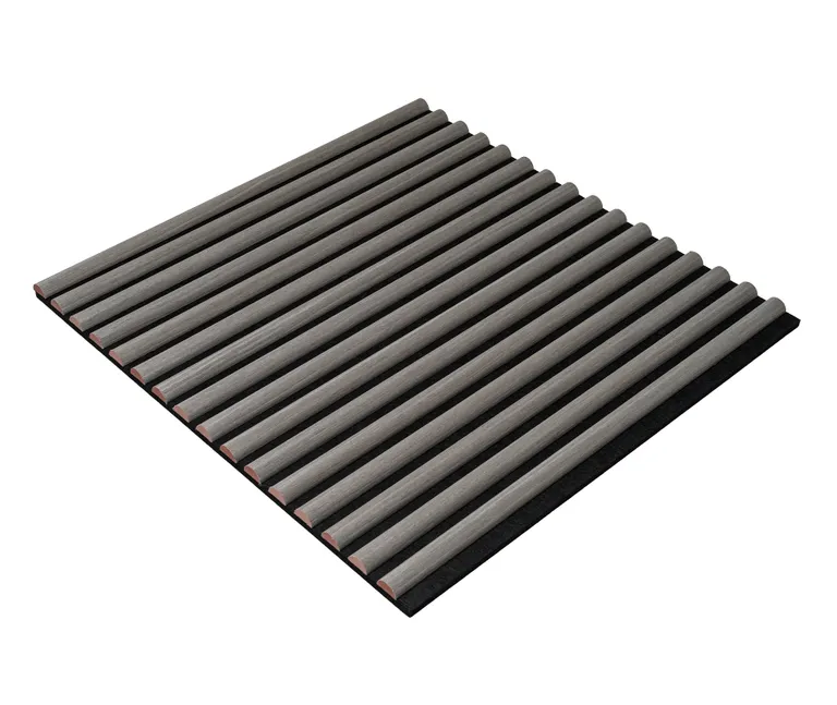 HORI WALL Akustik Dekor Wandpaneele Grey Oak Rundstab Quadratisch 4