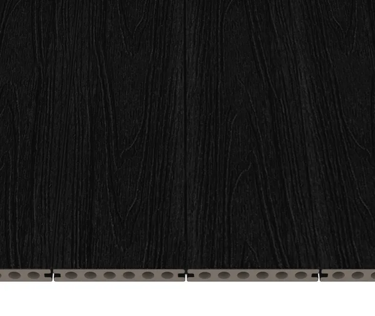 NewTechWood Terrassendielen WPC Hohlkammer Gigante Ebony Holzstruktur gebürstet / glatt gebürstet Co-Extrudiert 22,5 x 210 mm 1