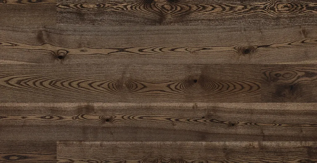 Hier ist ein produktbild eines dunklen Parkettbodens zu sehen.