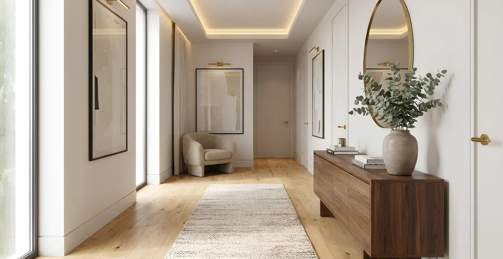 Hier ist ein heller Schiffsparkettboden zu sehen.