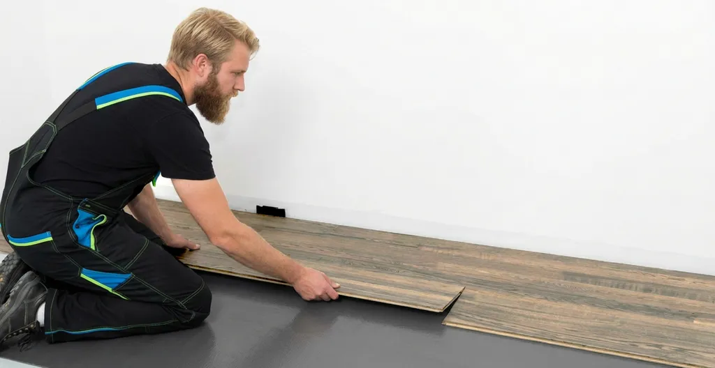 Hier ist ein Verlege Bild eines Esche Parkettbodens zu sehen.