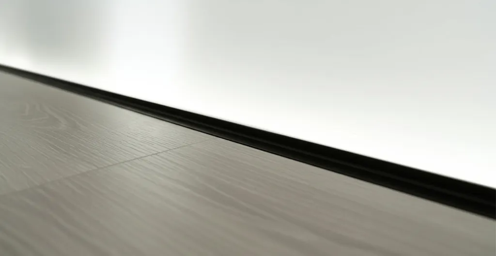 Hier ist ein schwarzes Abschlussprofil zu sehen