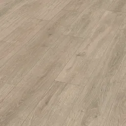 Hier ist ein Bild eines hellen Laminatbodens zu sehen.