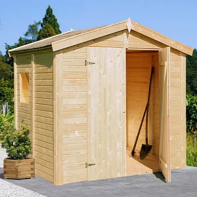 Gerätehaus aus Holz mit Doppel-Tür