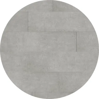 Hier ist ein hell grauer Laminatboden in Beton Optik zu sehen.