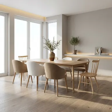 Hier ist ein Ambiente Bild eines hellen Klick-Parkettbodens zu sehen.