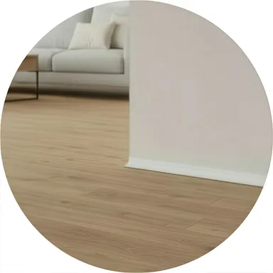 Hier ist ein Ambientebild eines weißen Abschlussprofils zu sehen.