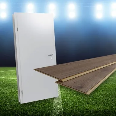 Indoor-Produkte auf Fußballfeld