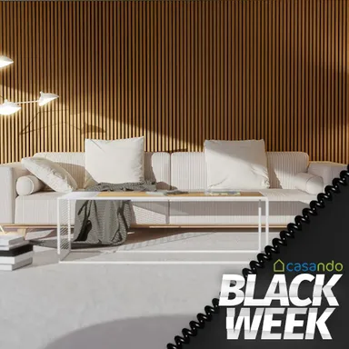 Akustikpaneele im Wohnzimmer Black Week 