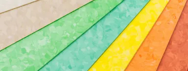 Linoleumboden in verschiedenen Farben